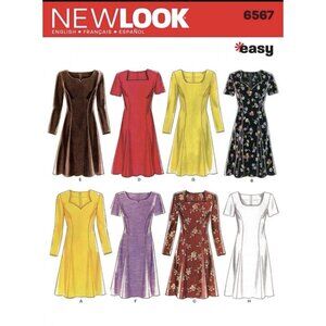 New Look Sewing Pattern 6567 Women 6-8-10-12-14-16